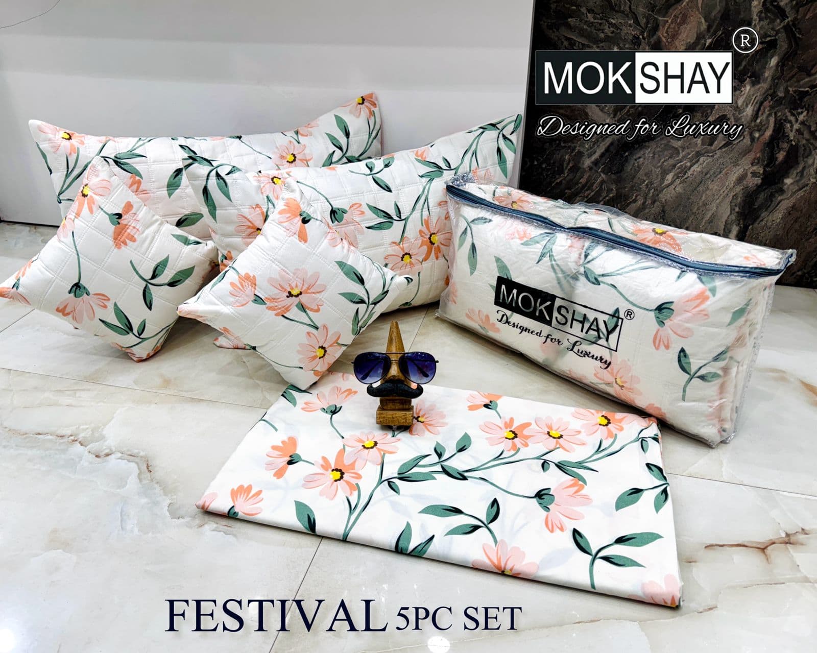 Heritage Elephant Print Cushion Cover